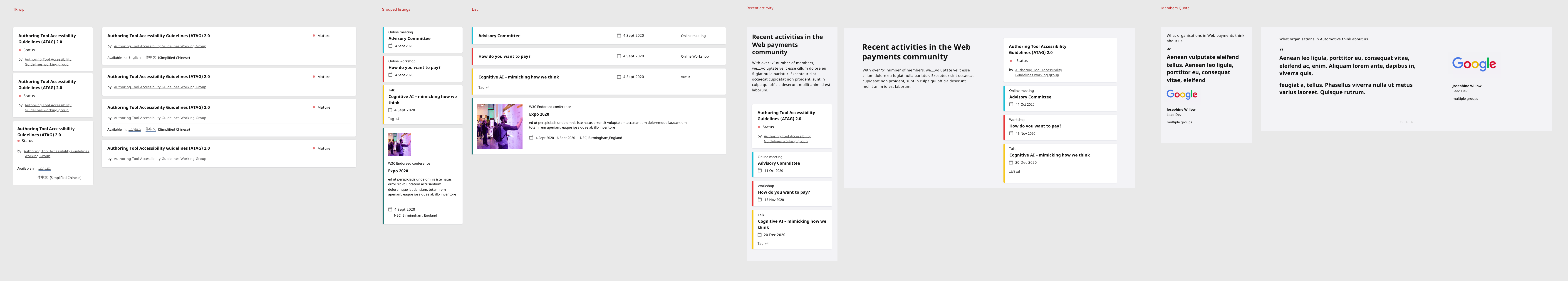 Selection of site components (1)